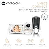 Motorola Baby Monitor VM855 Connect Baby Camera Monitor and Crib Mount - HD 720p Video Connects to Smart Phone App, 1000ft Range, Two-Way Audio, Remote Pan-Tilt-Zoom, Room Temperature, Music