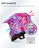 ILM Youth ATV Helmet Kids Dirt Bike Motocross BMX Off Road Motorbike Go Kart Casco DOT ECE Model Z705 (Starlight Pony, M)