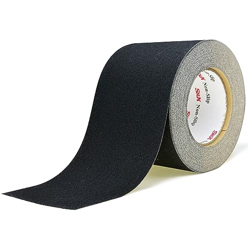 S&X Premium Outdoor Anti-Slip Tape - 4" x 60' Black Non-Slip Traction for Stairs, Ramps, Walkways, Boats, Weatherproof, High Traction, Long-Lasting Safety Solution