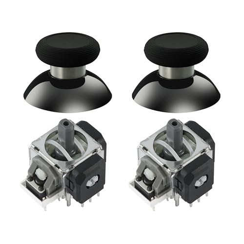 GuliKit TMR Magnetic Joystick Replacement Kit for PS5 DualSense/DualSense Edge Controller,Anti-Drift Electromagnetic Stick Repair Module with Thumbstick Caps, Soldering Required