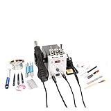 URBWangBM Soldering Station Solder Station 8586 2in1 Electric Soldering Irons Hot Air SMD Rework Soldering Desoldering Welding Machine Repair Tool Kit (Color : Set-5) (Set)