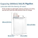 jioko 5.5 Lbs Plastic Transparent Tank, Rice Storage Barrel, Household Food Container Grain Storage Box for Oatmeal, Grain, Cereal, Pasta, Flour (6 Packs)