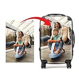 LIVE x MAINTAIN Personalized Luggage Your Photo Image logo or design TSA Lock with 4 Spinner Wheels Hard Case Custom Suitcase (Carry-On 22-Inch)