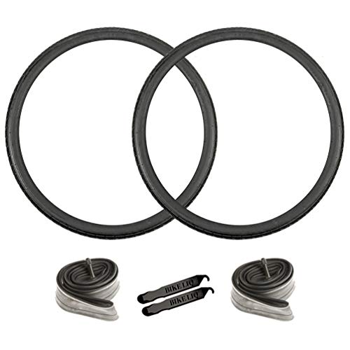 CHAOYANG Comfort Commuter Cruiser Street Dirt Hybrid OEM Black Wire Bead Bicycle Tires 26 x 1.95 (Bundle)