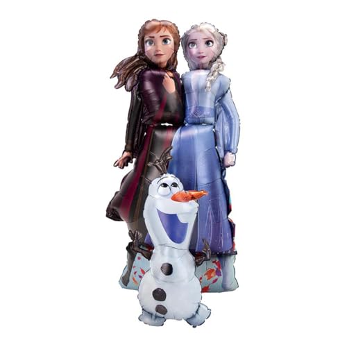 amscan 58" Anagram Frozen 2 Elsa & Anna Airwalkers Foil Balloon, Multicolor