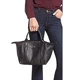 Longchamp Ladies Le Pliage Cuir Top Handle Bag