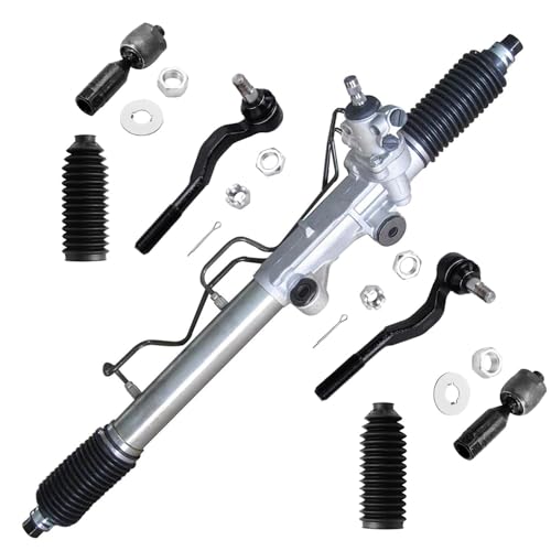 Detroit Axle - 4WD Front 7pc Rack & Pinion Kit for 95-04 Toyota Tacoma, Power Steering Rack & Pinion Gear Tie Rods Boots 1995 1996 1997 1998 1999 2000 2001 2002 2003 2004 Replacement
