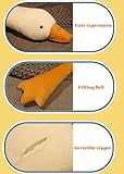 Giant Goose Stuffed Animal, 74.8 Inch Soft Goose Plush Pillow, Cute Duck Plush Toy Swan Plushie Doll Sleeping Hugging Pillows Gift for Girls Boys