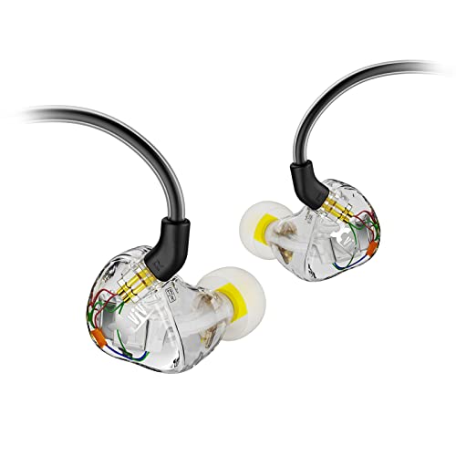 Xvive T9 in-Ear Monitor Headphones Dual Knowles BA Drivers IEM for Studio, Band Rehearsal, Live Performance (T9)