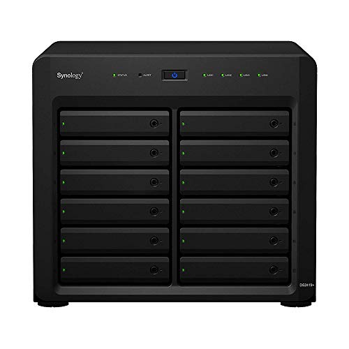 Synology DiskStation DS2419+ iSCSI NAS Server with Intel Atom 2.1GHz CPU, 16GB Memory, 48TB HDD Storage, DSM Operating System