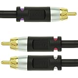 Mediabridge™ Ultra Series RCA Y-Adapter (15 Feet) - 1-Male to 2-Male for Digital Audio or Subwoofer - Dual Shielded with RCA to RCA Gold-Plated Connectors - Black - (Part# CYA-1M2M-15B)