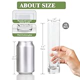 Glass Cylinder Bud Vases for Centerpieces, Set of 12 Clear Small vases,Handmade Slim Flower Vases Wedding Table Decor for Single Rose vases Bulk, Home Aesthetic Desk Decor, Party Decorations,7.5"