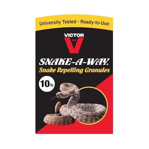 Victor VP364B-10 Snake-A-Way Outdoor Snake Repelling Granules 10LB Repellent - Repels Againts Poisonous and Non-Poisonous Snakes