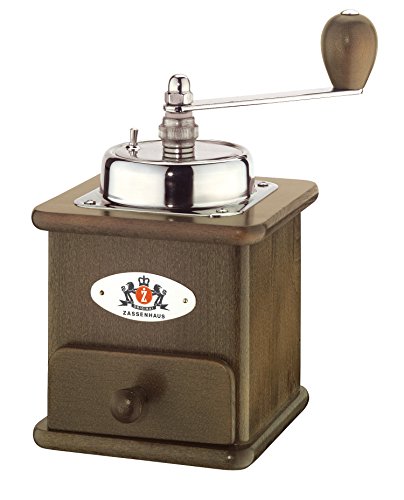 Zassenhaus M040012 Brasilia Beech Wood Manual Coffee Mill, Dunkel Gebeizt, Dark/Chrome