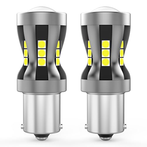 FAXCARS High Performance 1156/P21W/7506/BA15S LED Bulbs for Volkswagen Jetta 2011-2016 Daytime Running Lights 6500K Xenon White 12V Plug and Play Camper RV Interior Light, Pack of 2