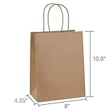 BagDream Gift Bags 8x4.25x10.5 100Pcs Paper Gift Bags Medium Size Brown Paper Bags with Handles Bulk Wedding Party Favor Bags, Kraft Grocery Shopping Bags, Retail Merchandise Bags Gift Sacks