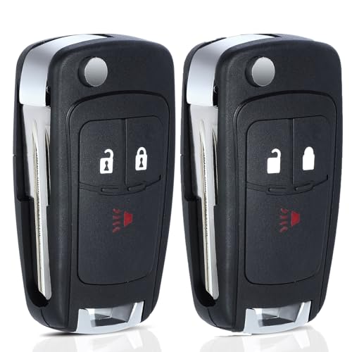 Keyecu 2 Pack Replacement Smart Remote Car Key Fob for Chevrolet Spark 2013 2014 2015 A2GM3AFUS03 95989830/95233524 315MHz ID46 Chip 3 Buttons