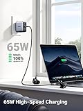 UGREEN 65W USB C Charger, Nexode 3 Port Travel Charger GaN Fast International Charger with US UK EU Plug, USB C Power Adapter for MacBook Pro/Air, Dell XPS, iPhone 16/15, iPad, Galaxy S24, Steam Deck