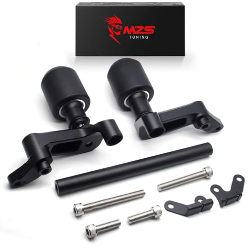 MZS Motorcycle Frame Sliders, Crash Protector Falling Protection Guards Kits Accessories No Cut Black Compatible with 790 Models 2018-2023/890 Models (Not Adventure) 2020-2023