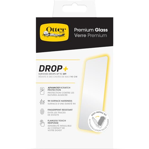 OtterBox iPhone 15 Premium Glass, Scratch Protection, Flawless Touch Response, Fingerprint Resistant, Easy Installation