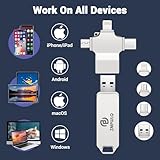 Photo Stick 256GB-Auto-Secure-Backup-USB-Flash-Drive-Saver-Memory-Stick-Photo-Finder for Phone/iPhone/iPad/Android/PC-4-in-1-Thumb-Drive-External-Storage for All Devices,Backup Photos,Videos,Contacts