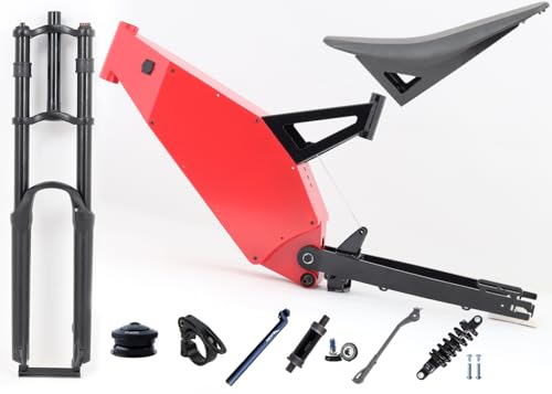 KEYU F6 Step Strong Carbon Mountain Fat 26 Aluminum Dirt Full Suspension Enduro Bomber Electric Bicycle Bike Ebike Frame