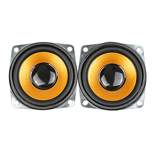 INTCHE 2Pcs 4 Ohm 5W Audio Speaker 2.5 Inch 66mm Full Range Rubber Cone Altavoz Square Loudspeaker DIY Home Theater Sound System
