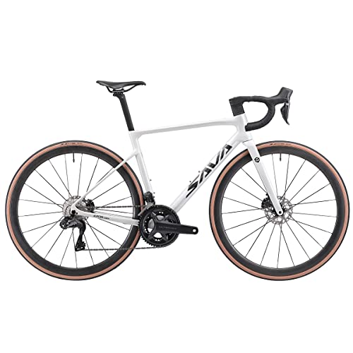 SAVADECK Carbon Road Bike, 24 Speeds Shifting Road Bicycle with Ultegra Di2 8170 Groupset, T1000 Full Carbon Race Bike with Carbon Frame and Carbon Wheelset.