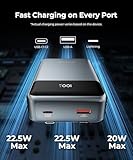 JOYFAR Portable-Charger-Power-Bank Travel Essentials Battery Pack USB C 30000mAh Built in Cable 22.5W Phone Fast Charging Powerbank Compatible with iPhone 16 15 14 13 12 11 iPad Samsung Google Xiaomi