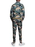 G-Style USA Men's Royal Floral Tiger Track Suit ST559 - Black - 2X-Large