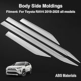 Birbenben Fit for Toyota RAV4 2019-2025 Body Side Molding Trim Covers, Chrome ABS Door Molding Trim Kit Strips Door Guard Protector Fit for 2020 2021 2022 2023 2024 Toyota RAV 4 Accessories