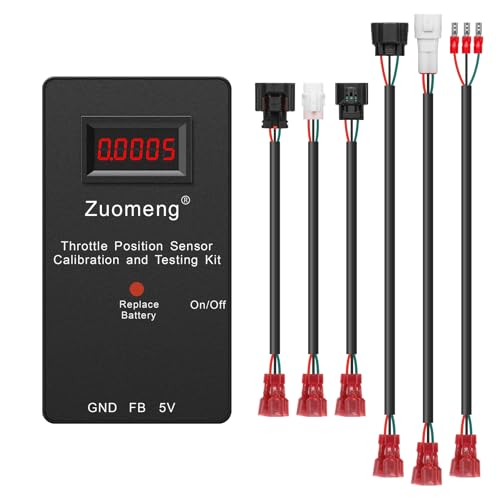 Throttle Position Sensor Adjustment and Testing Tool, Includes All Adapters, 1/10,000 Precision Readings, Compatible with Any Performance Motorcycle, Car, or Other Vehicles with Adjustable 5V TPS