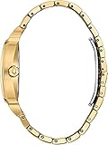 Bulova Men's Crystals Phantom Gold Tone Stainless Steel 3-Hand Quartz Watch, Cushion Shape Dial and Curved Mineral Crystal Style: 98B323