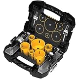 DEWALT Hole Saw Kit, Standard Electrician's Set, Bi-Metal (D180002), Yellow