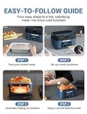 Hugmazing Cordless Electric Lunch Box for Adults, Men & Women – Rechargeable Self-Heating Food Warmer with 1100ML SS Container, Battery-Powered Heated Lunch Box, Perfect for Work and Travel Use