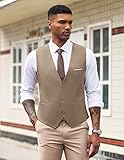 COOFANDY Mens Casual Business Vest Waistcoat Slim Fit Formal Dress Suit Vest