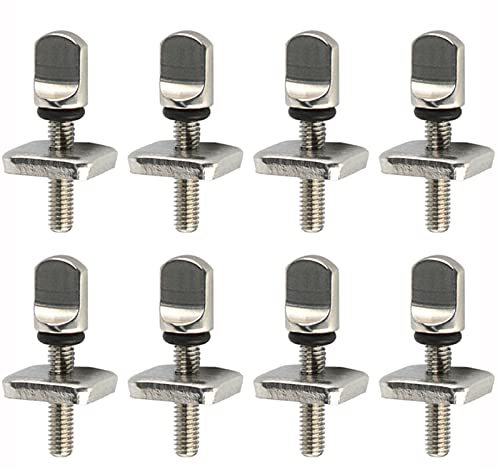 DSHE 8PCS Stainless Steel Fin Screw No Tool Thumb Fin Screws and Plates Surfing Accessories for Surfboard Surf Longboard Paddleboard and SUP