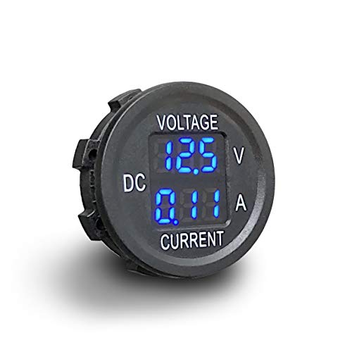 MGI SpeedWare 2-in-1 Voltmeter/Ammeter 12vDC with LED Digital Display (Blue)