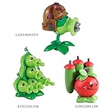 ROLOSO Plants and Zombies Toys Figures vs Peashooter Party Favors Birthday Decorations Supplies Plush Sets Playset Series 2 PVZ Kids Games Books Zomboss Gargantuar with Storage Box