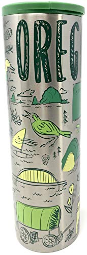 Starbucks Oregon Vacuum Insulated Stainless Steel Traveler Tumbler Coffee Mug 16 Oz
