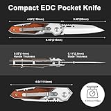 Folding Pocket Knife Set for Men Camping Knife -10PACK - Wooden Handle - Father's Day Gift