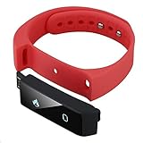 i5 Plus Smart Wristband Bluetooth 4.0 Smart Band Sleep Monitor Smart Bracelet Waterproof Touch Screen with Pedometer (Red) …