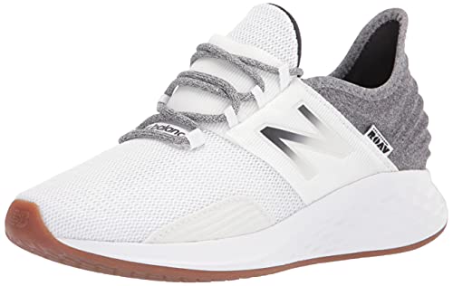 New Balance womens Fresh Foam Roav V1 Running Shoe Sneaker, Nb White/Black, 8.5 Wide US