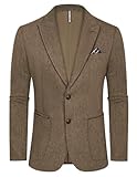 PJ PAUL JONES Mens Sport Coats and Blazers British Wool Blend Sport Coat Tweed Herringbone Blazer for Wedding L Coffee