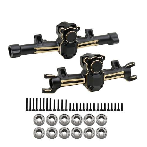 Heavy Brass Counterweight Axle Housing Cover Steering Knuckles Worm Differential Compatible with RC Crawler Car Axial SCX24 Upgrade Part (Color : P)