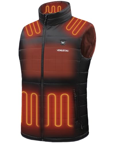 Venustas Men's Heated Vest with Battery, Lightweight Quilted Vest for Men