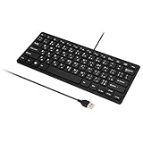 M MC Saite Arabic and English 78 Keys Wired Mini Keyboard - with Keyboard Cover USB Computer keypad for Laptop MAC Windows 10/8 / 7 / Vista/XP