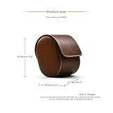 Oirlv Luxury Leather Watch Storage Box Travel Single Watch Case Watch Gift Box for Christmas Anniversary Birthday(Brown)