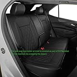 EKR Custom Fit Malibu Car Seat Covers for Select Chevy Malibu L,RS,LT,LS,Premier 2016 2017 2018 2019 2020 2021 2022 2023 2024 Full Set-Leather (Black)