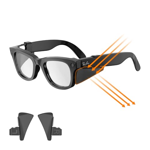 HIBLOKS Safety Glasses Side Shields for Ray-Ban Meta Smart Glasses Accessories, Durable Anti-Slide Design, Lightweight Comfort Fit for Secure Wear